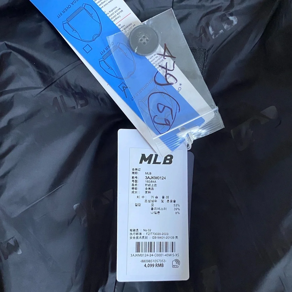 MLB Korea NY Yankees Monogram Wool Blend Blazer K Fashion Korean Streetwear XS